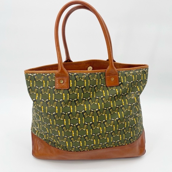 Tory Burch Green Chain Tote Bag - Picture 1 of 16